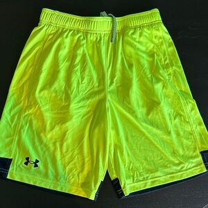 Under Armour Kids Neon Yellow Shorts